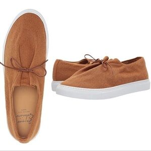 Jacques Soloviere Paris Jim fabric Serge Mustard lace up men’s sneakers 37 1/2